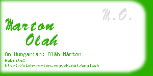 marton olah business card