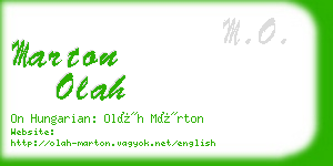 marton olah business card